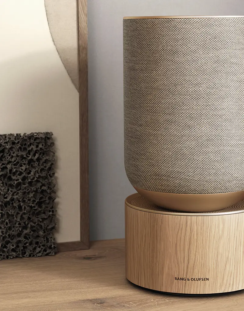 BEOSOUND BALANCE is a compact yet powerful speaker for luxury Danish consumer electronics brand Bang & Olufsen, designed by leading industrial design studio LAYER.