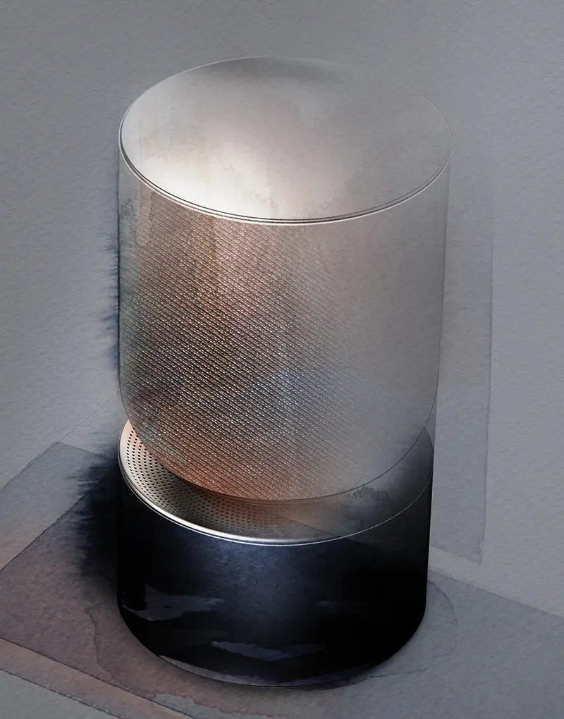 BEOSOUND BALANCE is a compact yet powerful speaker for luxury Danish consumer electronics brand Bang & Olufsen, designed and engineered by leading industrial design studio LAYER.