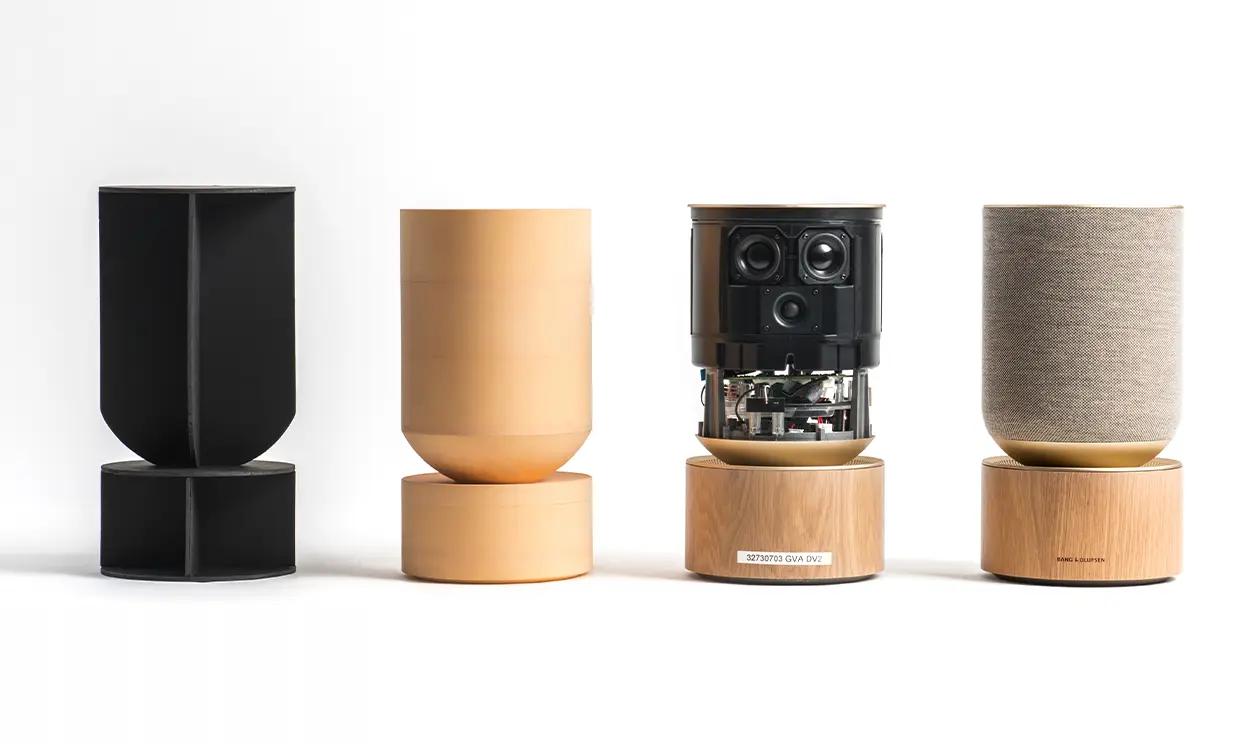 BEOSOUND BALANCE is a compact yet powerful speaker for luxury Danish consumer electronics brand Bang & Olufsen, designed and engineered by leading industrial design studio LAYER.