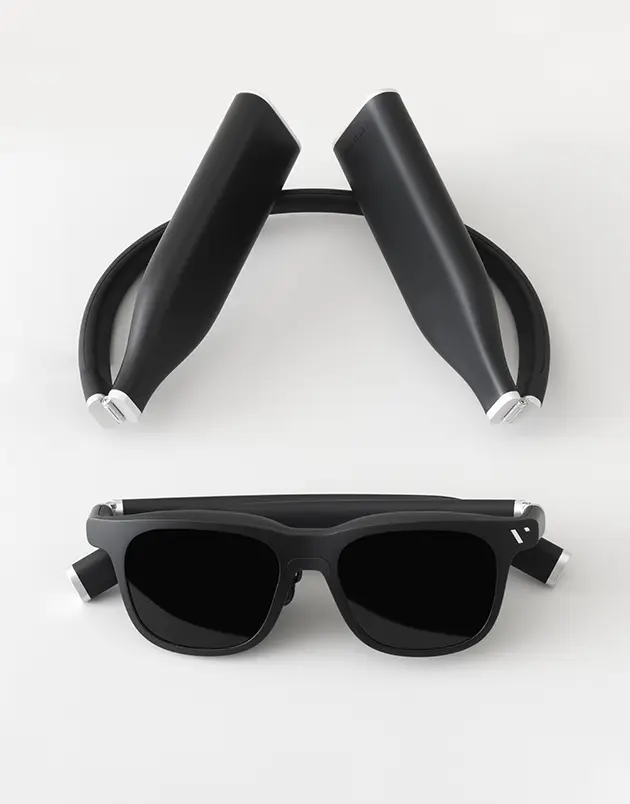 Viture One. Lifestyle-driven smart AR glasses display for immersive entertainment. Designed and engineered by leading industrial design consultancy LAYER.