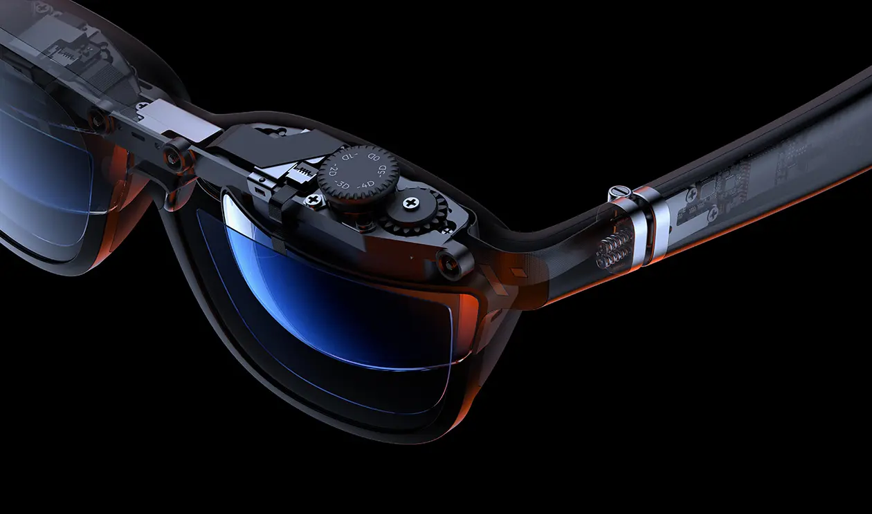 Viture One. Lifestyle-driven smart AR glasses display for immersive entertainment. Designed and engineered by leading industrial design consultancy LAYER.