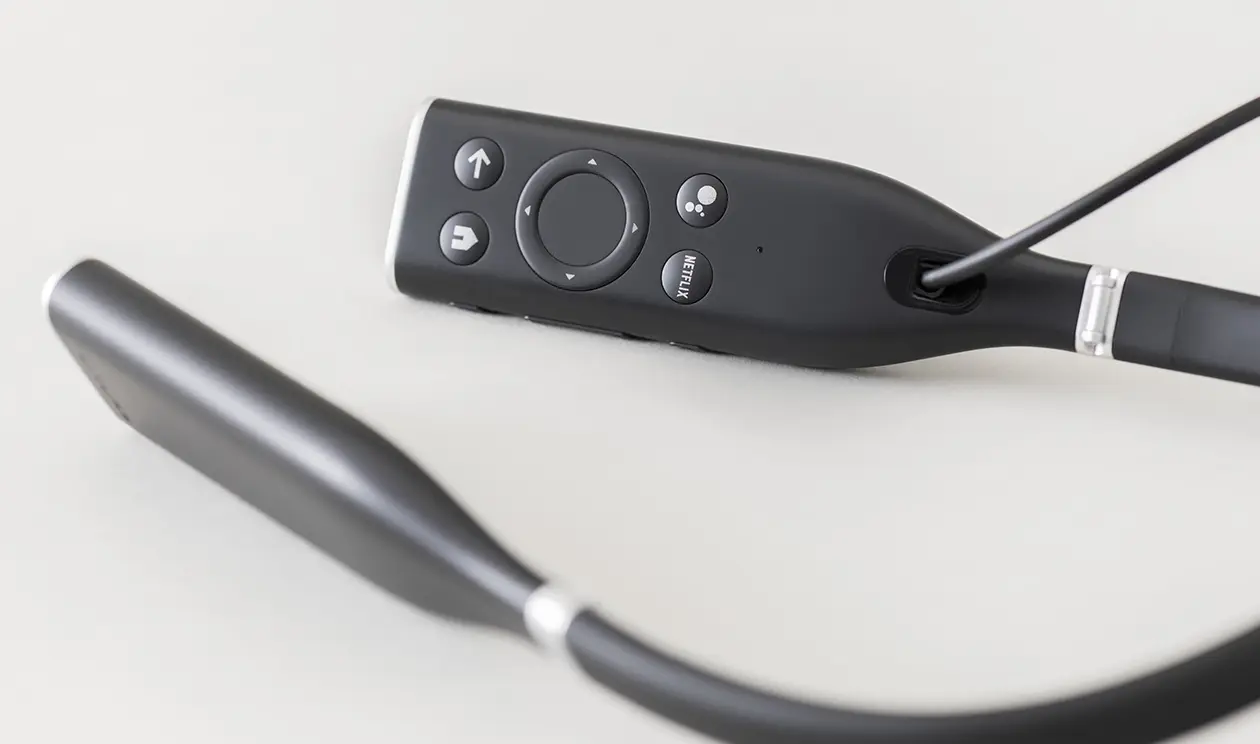 Viture One. Lifestyle-driven smart AR glasses display for immersive entertainment. Designed and engineered by leading industrial design consultancy LAYER.