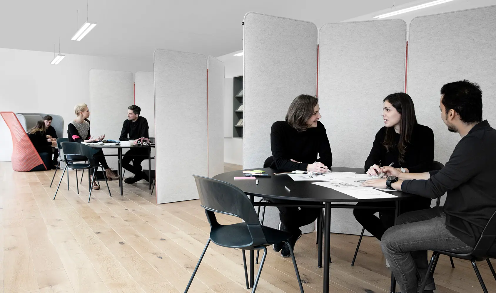 Multidisciplinary design team at LAYER studio collaborating on project at leading industrial design consultancy in London.