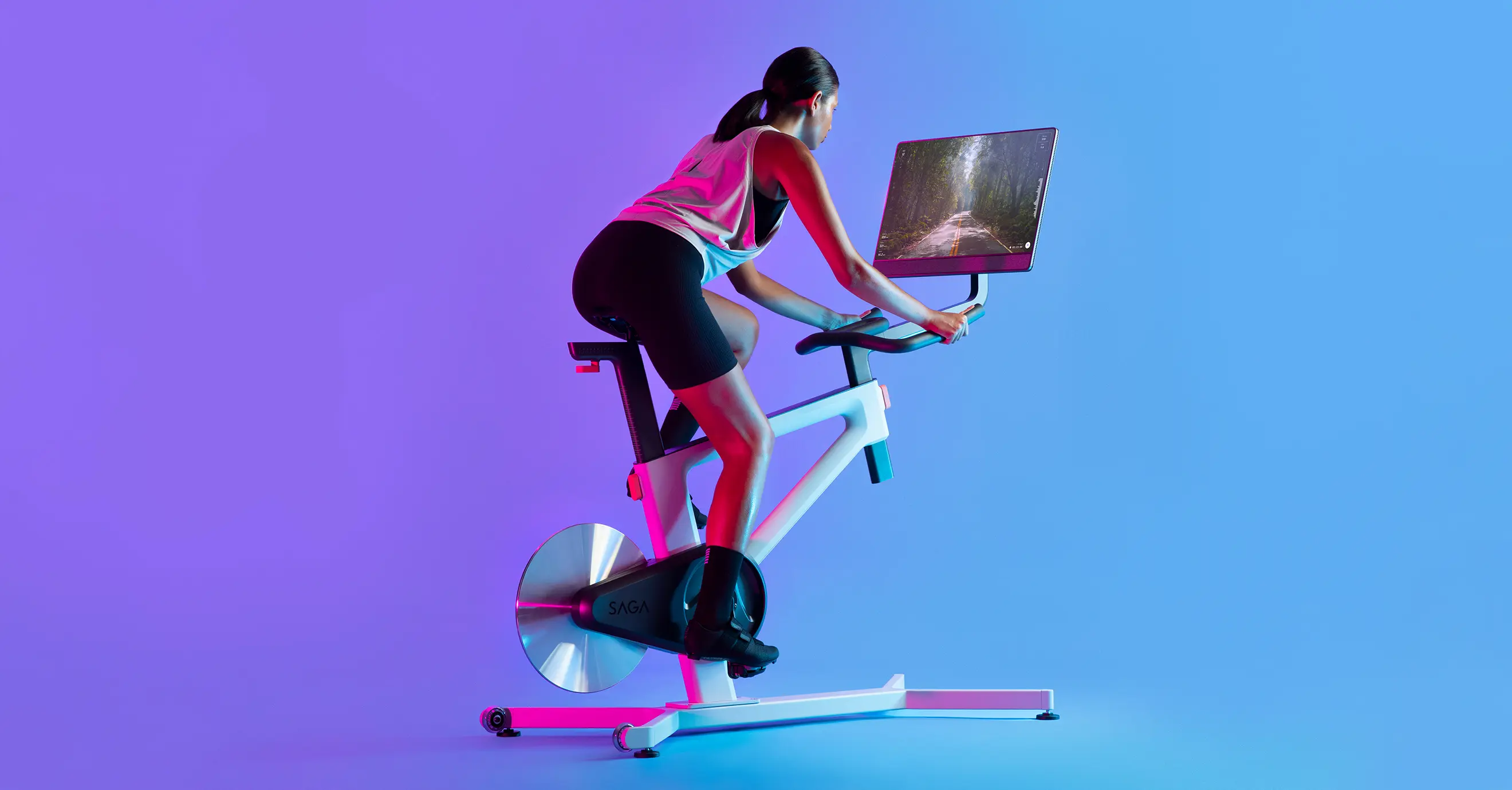 HoloBike is a tech-first exercise bike for SAGA that breaks the monotony of work-outs through rich holographic immersion. Designed, developed and engineered by LAYER.