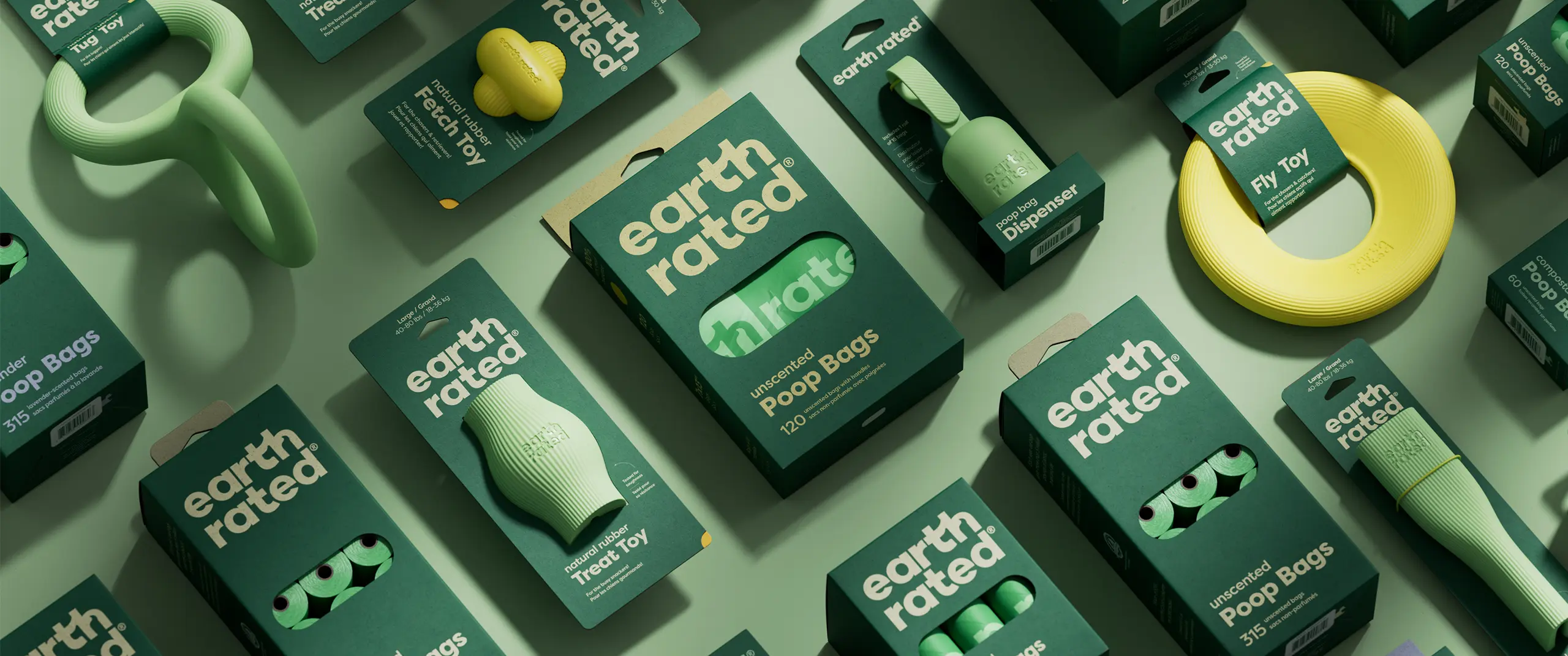 LAYER crafts thoughtful new identities, and reimagines well-loved brands by developing the graphic identity, product, and packaging. LAYER's Earth Rated rebrand celebrates pet ownership – and it needed a new identity to reflect its growing ambitions.